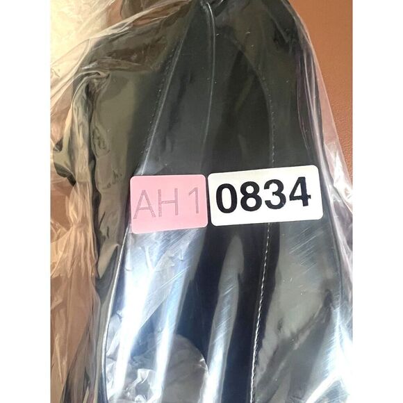 Women's Nickels pump wedge heels comfortable peep open toe black size 7M - Picture 8 of 8